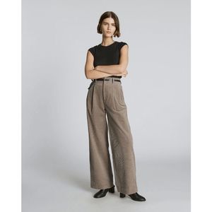 Everlane Womens Taupe Gray Corduroy Way High Straight Leg Drape Pants Size 4